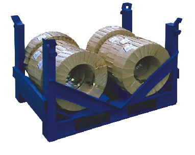 Metal shipping platform - material packaged in paper and PVC